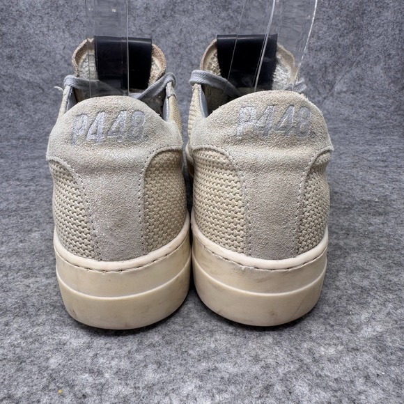 P448 Thea Fujy Platform Sneakers‎ Womens EU 35 Beige Suede Low Top Lace Up Shoes - Picture 4 of 10